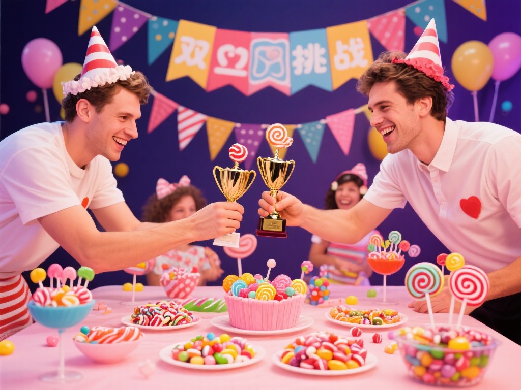 趣味挑战：从制作糖果到合作拿奖
在双人糖果派对中