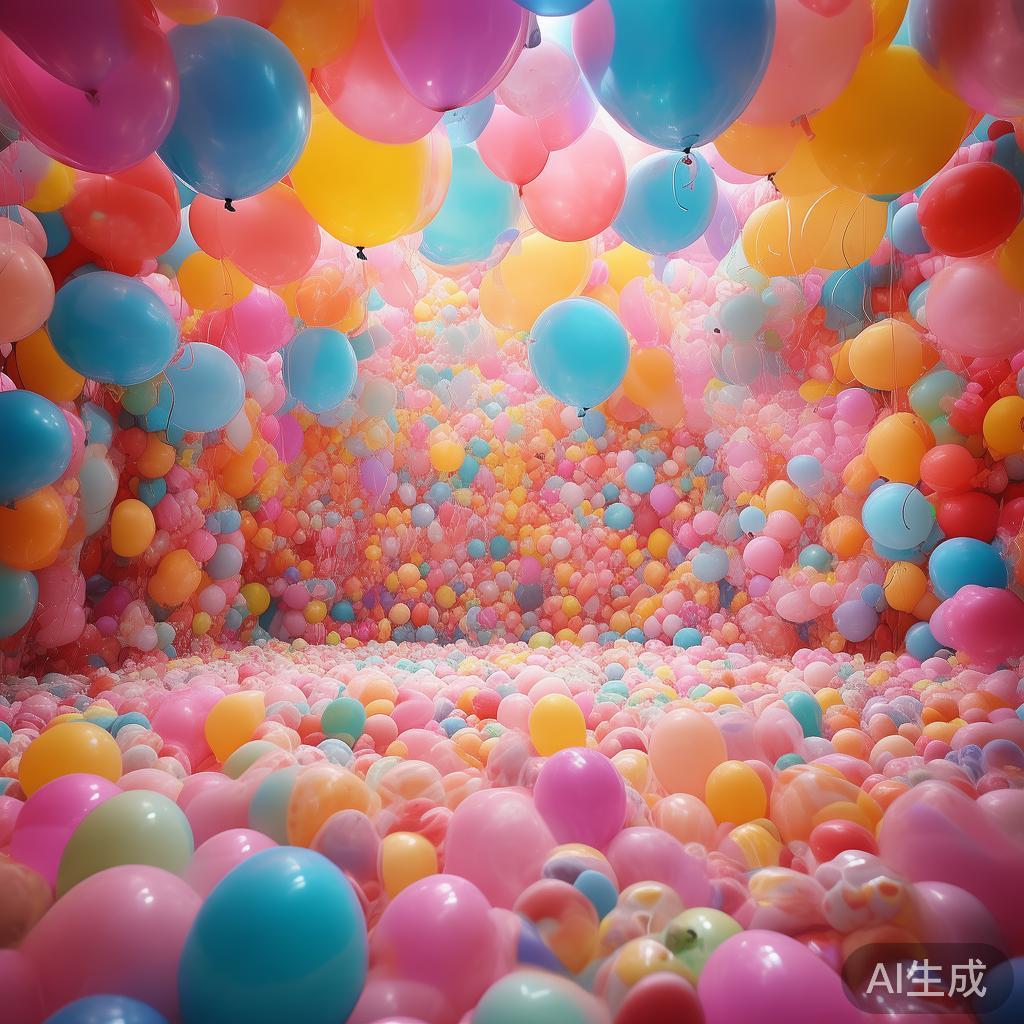 揭秘精彩纷呈的糖果气球派对策划方案全面指南 此外,气球装饰不只是挂在墙上,还可以悬挂在天花板形